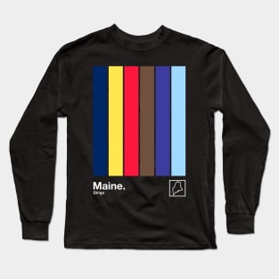 Maine State Flag  // Original Minimalist Artwork Poster Design Long Sleeve T-Shirt